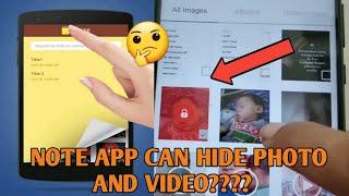 how to hide photos and videos using notes application