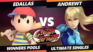 Glitch Infinite - Edallas (Ness) Vs. AndrewT (Zero Suit Samus) - SSBU Ultimate Tournament