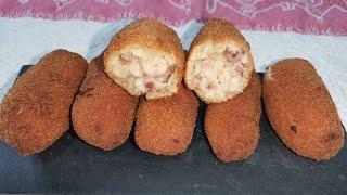 Croquetas caseras de jamón serrano!! te quedarán riquísimas, súper cremosas y muy fáciles de hacer 