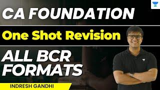 All BCR Formats - One shot Revision | Indresh Gandhi