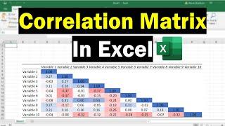 How To Create A Correlation Matrix In Excel (With Colors!)