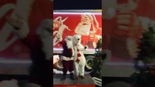 Santa Claus and one of the North pole polar bears bringing some cheer to the people  #santa #love