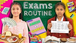 Exams Study Routine - Ameer vs Gareeb Students | Real vs Fake Friends | ToyStars