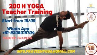 YTTC 200 Hours Online| 200 hours Yoga Teacher Training| praveenyoga