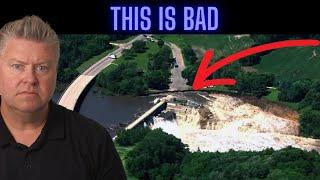 Minnesota Dam About To Fail As Iowa Train Bridge Collapse From Flood Waters