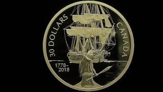 2 oz. Pure Silver Gold-Plated Coin - Captain Cook and the HMS Resolution | Royal Canadian Mint