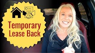 Real Estate Contract - Buyer and Seller Temporary Lease Back