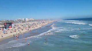 Beautiful hot summer day in Southern California at Huntington Beach