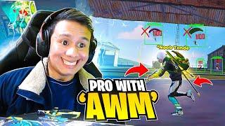 Noob Like Beginning  But Pro Like Ending with AWM  Gameplay with @GyanGaming - Garena FreeFire