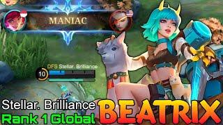 Deadly Marksman Beatrix Perfect Gameplay - Top 1 Global Beatrix Stellar. Brilliance - Mobile Legend