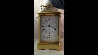 Fully Restored Grande Sonnerie on Bells Carriage Clock by Bourdin, Day, Date and Sub Seconds, c1850