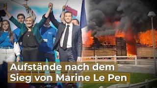 Aufstände nach dem Sieg von Marine Le Pen