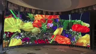 Indoor curved LED display