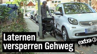 Realer Irrsinn: Straßenlaternen mitten auf Gehweg in Oberhausen | extra 3 | NDR