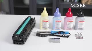 The latest video~How to Refill Toner for Original HP/Canon Color Toner Cartridge
