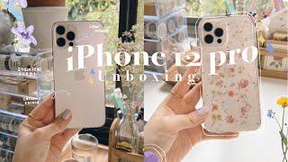 iPhone 12 Pro Unboxing  ( silver, 256gb ) +  cute accessories + organize my apps with me! 