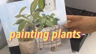painting plants with oils