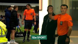 Referee gets injured - Stadium announcer asks fans to help with replacement! | ITV Sport