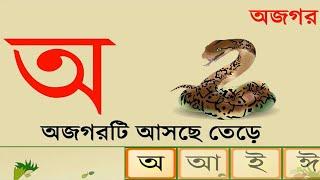 Bangla Alphabet in word (বাংলা বর্ণমালা) Cartoon For Kids 2021 #Kids learning