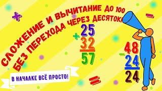 Математика 2 класс. Сложение и вычитание до 100 без перехода через десяток