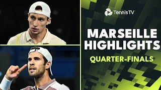 Dimitrov vs Rinderknech; Khachanov, Humbert & More Feature | Marseille 2024 Quarter-Final Highlights