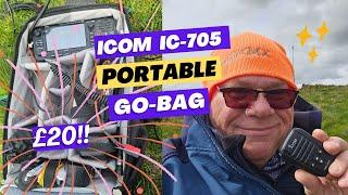 Icom IC-705. Top Quality Go-Bag. Portable Ham Radio in The Peak District