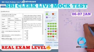 Oliveboard SBI Clerk live mock test | 06-07 JAN | Share your Score | #oliveboard #sbiclerk