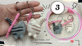 Amigurumi Chunky Cat Keychain Crochet Tutorial - Step by Step (3/3)