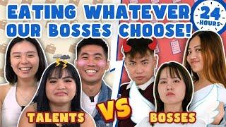 We Let Our Bosses Decide What We Eat For 24 Hours! | 24 Hours Challenges