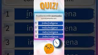 QUIZ ACERTE O ACENTO nas palavras | indio e indigena | #shorts