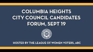 Columbia Heights City Council Forum Sept 19