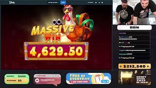 10,000x Win on Rooster! | TeamBoflex's Crazy Outfit | Stake Casino