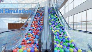 12,500 Colorful Balls on escalator 5.0 - Marble run screening animation