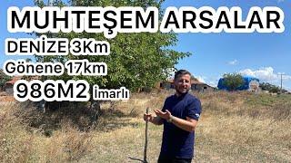 MUHTEŞEM ARSALAR 986M2 İMARLI-DENİZE 3Km-GÖNENE 17km