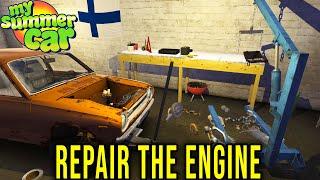 TRYING TO REPAIR THE ENGINE AFTER A FIRE - My Summer Car Story [S4] #171 | Radex