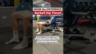 KNOW the DIFFERENCE! SCOOP Hip Thrust vs HINGE Hip Thrust! #fitness #shorts #workout #gym