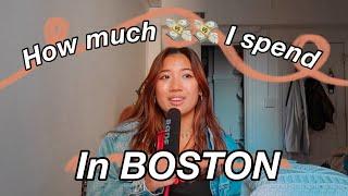 What I spend in a week in Boston as a ~college student~ 