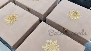 Premium Wedding Boxes - Boxed Wedding Cards - Dryfruit box Invitation - Designer Wedding Cards