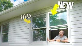 Install Replacement Windows - Remove Old Wood Windows