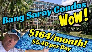 UNDER $5.40 per DAY - Beachside CONDOS Close to PATTAYA $164 per Month!