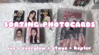 organizing photocards in my binder #40 [ive, stayc, everglow & kep1er]