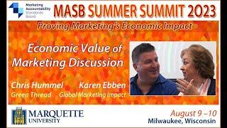 Economic Value of Marketing Discussion | MASB Summer Summit 2023