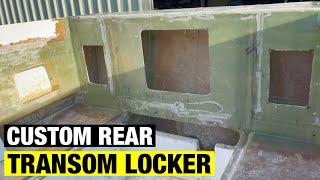 fibreglassing custom REAR TRANSOM LOCKER| Pacemaker 20ft | Full BOAT RESTORATION V2 - Part 20