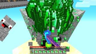 Alphastein hat Viele Emeralds durch Glück 9999 Spitzhacke in LUCKY BLOCK BEDWARS