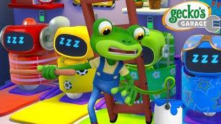 Shh! Sleepy Mechanicals  | Gecko's Garage | Trucks For Children | Cartoons For Kids