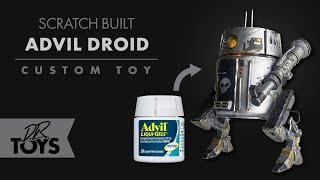 How to make a scratch build droid from recycled trash - an old Advil bottle By DR Toys