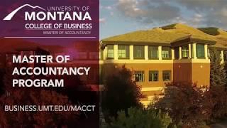 Get your Master of Accountancy from the University of Montana