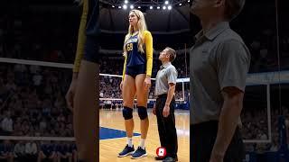 Volleyball Player Steals the Spotlight with Interview Performance ep.750 #volleyball #shorts #hoacon
