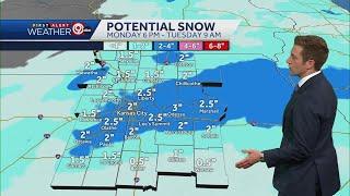 First snow of the season expected overnight into Tuesday