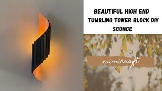 Beautiful high end tumbling tower block diy sconce